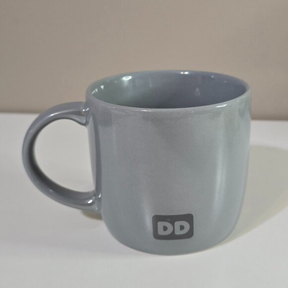 Dunkin' Donuts Holiday Coffee Mug 2014 Graphite Pearlescent Snowflake - Picture 2 of 3